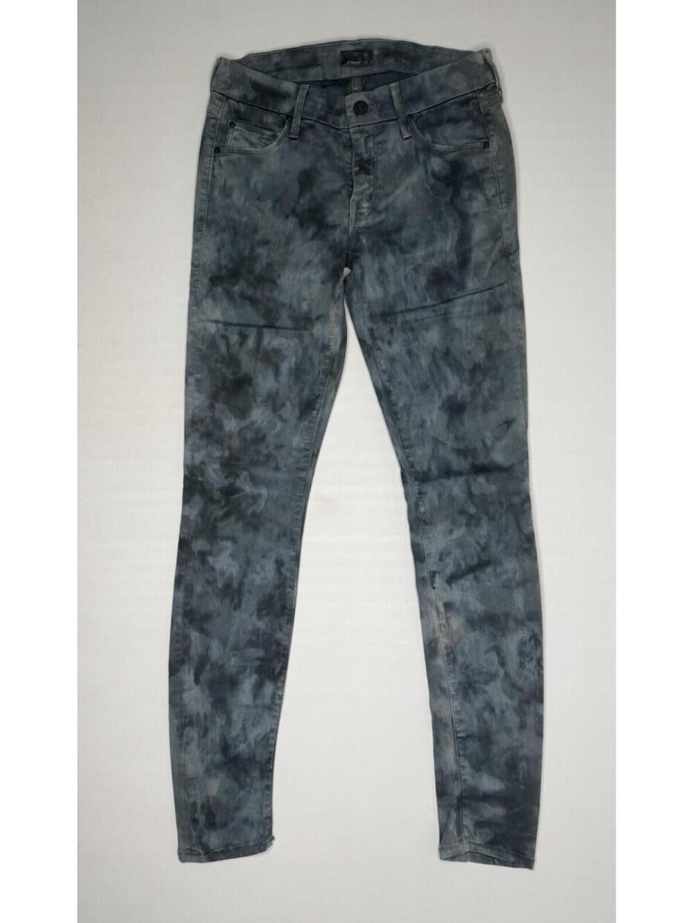 MOTHER The Looker Spontaneous Combustion Size 26 Skinny Gray Tie Dye Jeans